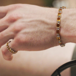 Citrine  Bracelet Golden