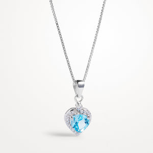 Blue Topaz Pendant Heart