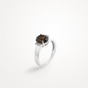 Smokey Topaz Ring Grounded