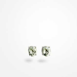 Green Amethyst Earrings Calm